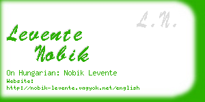 levente nobik business card